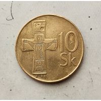 10 крон 1995 года Словакия. Словацкая Республика. Родная патина!