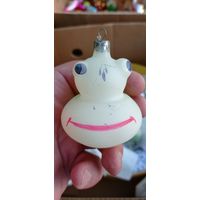 РЕДКАЯ ЁЛОЧНАЯ ИГРУШКА СССР ЛЯГУШКА МЕНЬШЕ КАТАЛОГ СОСТОЯНИЕ ! НА  ФОТО . ОРИГИНАЛ  .  Распродажа Коллекции !!! . Экспресс  Аукцион  не с рубля без МПЦ и прочего 3 ДНЯ  .Много лотов в продаже .