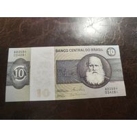 Бразилия 10 крузеиро образца 1970-1980 года AUNC p193e