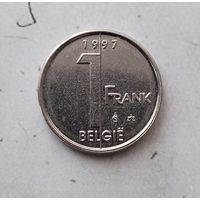 1 франк 1997 года Бельгия (надпись на голландском "BELGIЁ"). Король Альберт 2.