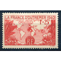 Франция - 1940г. - карта. Выставка - 1 марка - полная серия, MH [Mi 466]. #2-Fr-59-A-2