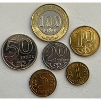 Казахстан 1, 5, 10, 20, 50, 100 тенге 2019 г. Латиница. Набор 6 монет