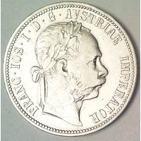 РАСПРОДАЖА!!! - АВСТРИЯ 1 флорин 1884 год "ФРАНЦ ИОСИФ I" (серебро)