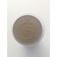 5 центов Нидерланды 1964 год  лот 43