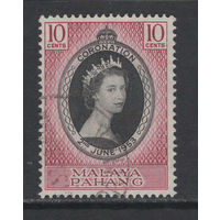 1953 Британская МАЛАЙЯ /MALAYA Pahang Коронация Королева Елизавета II  SG#27 Used
