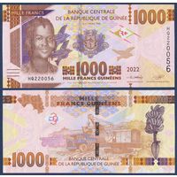 Гвинея, 1000 франков 2022 г, P-48 (HQ, женщина, добыча бокситов), UNC
