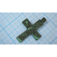 Крестик старинный, нательный. Бронза, литье.