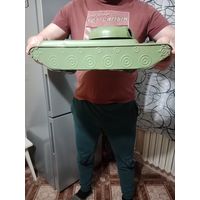 Редкая модель танк СССР Запорожсталь металл длина 46 см высота 14 см. Башня ,колеса крутятся с 1 руб без мц 90-х