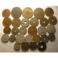 Старая Япония и Маньчжоу-Го, Красивый лот из 28 разных монет