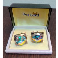 Винтажные запонки Sea Lord в красивой  презентабельной коробочке
