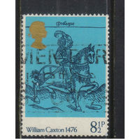 Великобритания 1976 EII 500 летие книгопечатания в Англии Рыцарь Гравюра по дереву из Кентерберийских рассказов  #719
