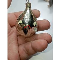 Ёлочная игрушка  - Рыбка . СССР  . Стекло .