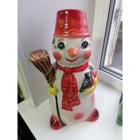 Большой фарфоровый снеговик под ёлку