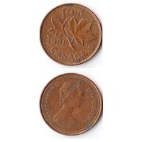 1 цент Канада 1981 года