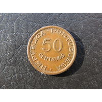Мозамбик 50 сентаво, 1957. С 20 копеек. Распродажа коллекции. Смотрите другие лоты.