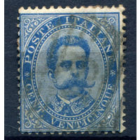 Италия (Королевство) - 1879г. - король Умберто I, 25 с - 1 марка - гашёная [Mi 40]. #1-It-8-A-2