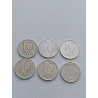Монеты 10 эре Швеция, серебро. Торги с Рубля