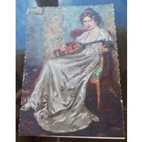 Женщина с лютней (12.5 х 8.5 см)