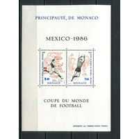 Монако - 1986 - Чемпионат мира по футболу - [Mi. bl. 33A] - 1 блок. MNH.  (Лот 80HQ)-TG3P2