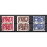 134.BrKS. Великобритания. Колонии.  Нигерия. Коронация Георга VI и Елизаветы. 1937 г. Полная серия. Пары. Mi.##43-45. MNH.