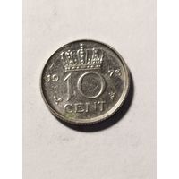 Нидерланды 10 центов 1973