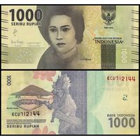Индонезия 1000 рупий образца 2021 года UNC p154