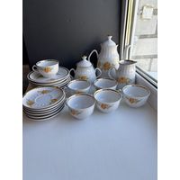 Сервиз Рижская фарфорово-фаянсовая фабрика RPR "Желтые цветы" 1970-1980 гг