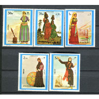 Фуджейра - 1972г. - Национальные костюмы - 5 марок - полная серия, MNH [Mi 1283-1287]. #O-Se-Z-1-4