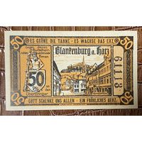 Нотгельд 50 пфеннигов 1920 год. Бланкенбурга-на-Гарце. Веймарская республика
