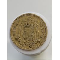 1 песета Испания 1966 года в звезде 1970 лот 45