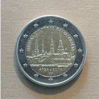 Латвия 2 евро,  2014 Рига - культурная столица Европы 2014, KM# 158