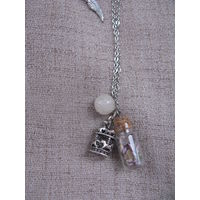 Подвеска с бутылочкой  и ониксом