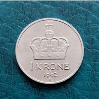1 крона 1992 г Норвегия