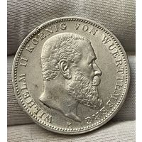 3 марки 1909 года без МЦ.Германия.Серебро.Состояние!!!