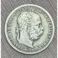 Монета Австро-Венгрия 1 крона 1902 год. Франц Иосиф I. Серебро