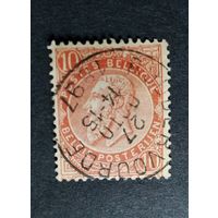 Бельгия \46с\ 1893 Король Леопольд    штемпель RUDDERVOORDE