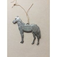 Редкая Елочная игрушка Лошадь, пластик