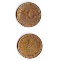 10 пфеннигов Германия 1970 года(J)