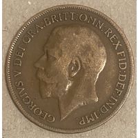 Монета Великобритания 1 пенни 1920 год. Георг V