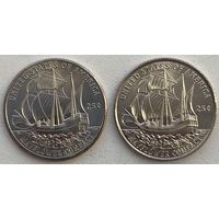 США 25 центов (квотер) 2026 г. Мэйфлауэрское соглашение. Парусник. D + P. Цена за 1 шт.