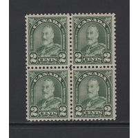 1930 Канада** Король Георг V Квартблок SG#290