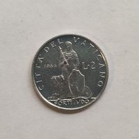 Ватикан 2 лиры 1964 г.