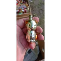 РЕДКАЯ ЁЛОЧНАЯ ИГРУШКА СССР КОТИК КАТАЛОГ СОСТОЯНИЕ ! НА  ФОТО . ОРИГИНАЛ  .  Распродажа Коллекции !!! . Экспресс  Аукцион  не с рубля без МПЦ и прочего 3 ДНЯ  .Много лотов в продаже .