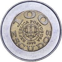 Португалия 100 эскудо, 1999 ЮНИСЕФ err. PORTUGUSA UNC