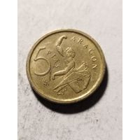 Испания 5 песет Арагон 1994