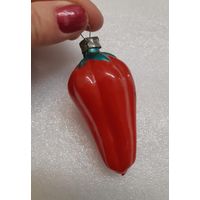 Игрушка ёлочная Перец, стекло. СССР