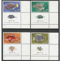 Израиль. Рыбы Красного моря. 1963г. Mi#291-94. Серия.