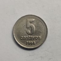 Аргентина 5 сентаво 1994 г.