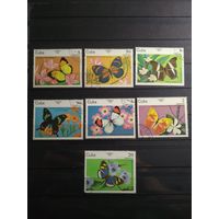 Куба 1984 г. Бабочки (Гашеная)