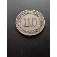 Германия 10 пфеннигов 1908 г. - А